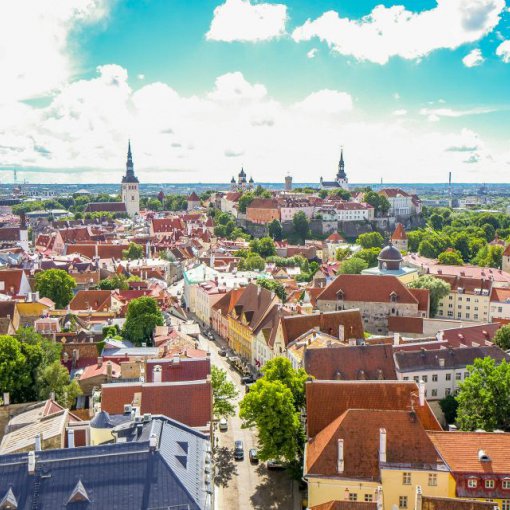 Blick von der Oberstadt Tallinn