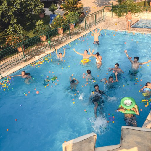 Spaß am Pool der Azienda Michelotti