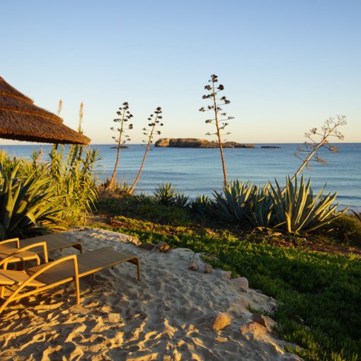 Der Strand des Resorts