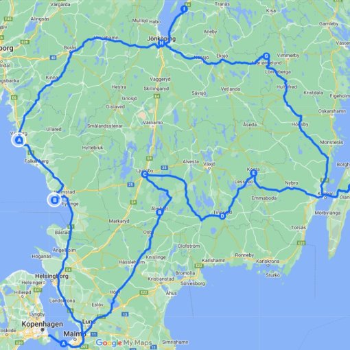 Unsere Reiseroute